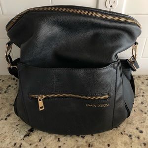 Fawn Design Original Size Black Diaper Bag